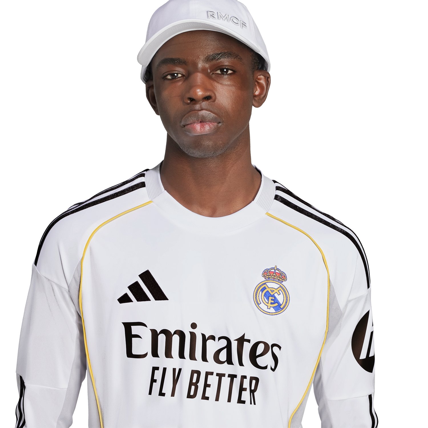 Real Madrid Men's 25/26 Fan Home Long Sleeve Jersey - Image 3
