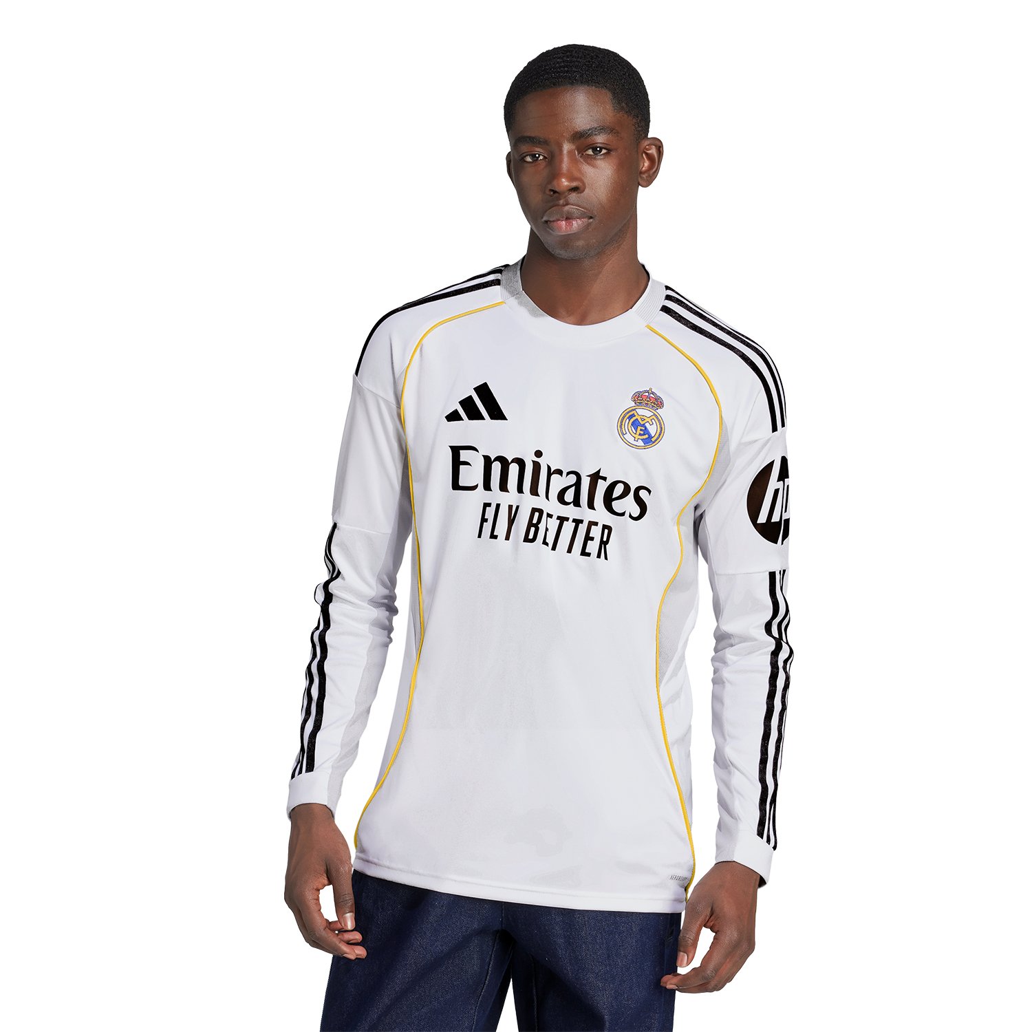 Real Madrid Men's 25/26 Fan Home Long Sleeve Jersey - Image 5