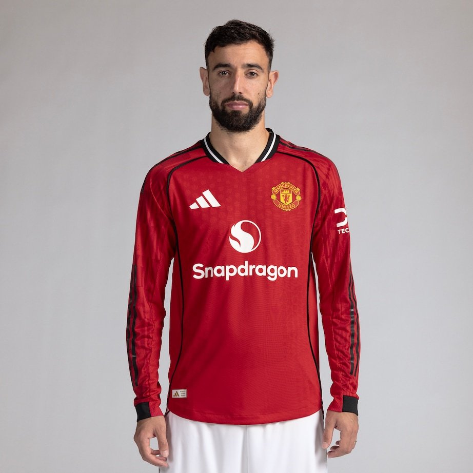 Manchester Unite Men's 25/26 Player Home Long Sleeve Jersey - Image 7