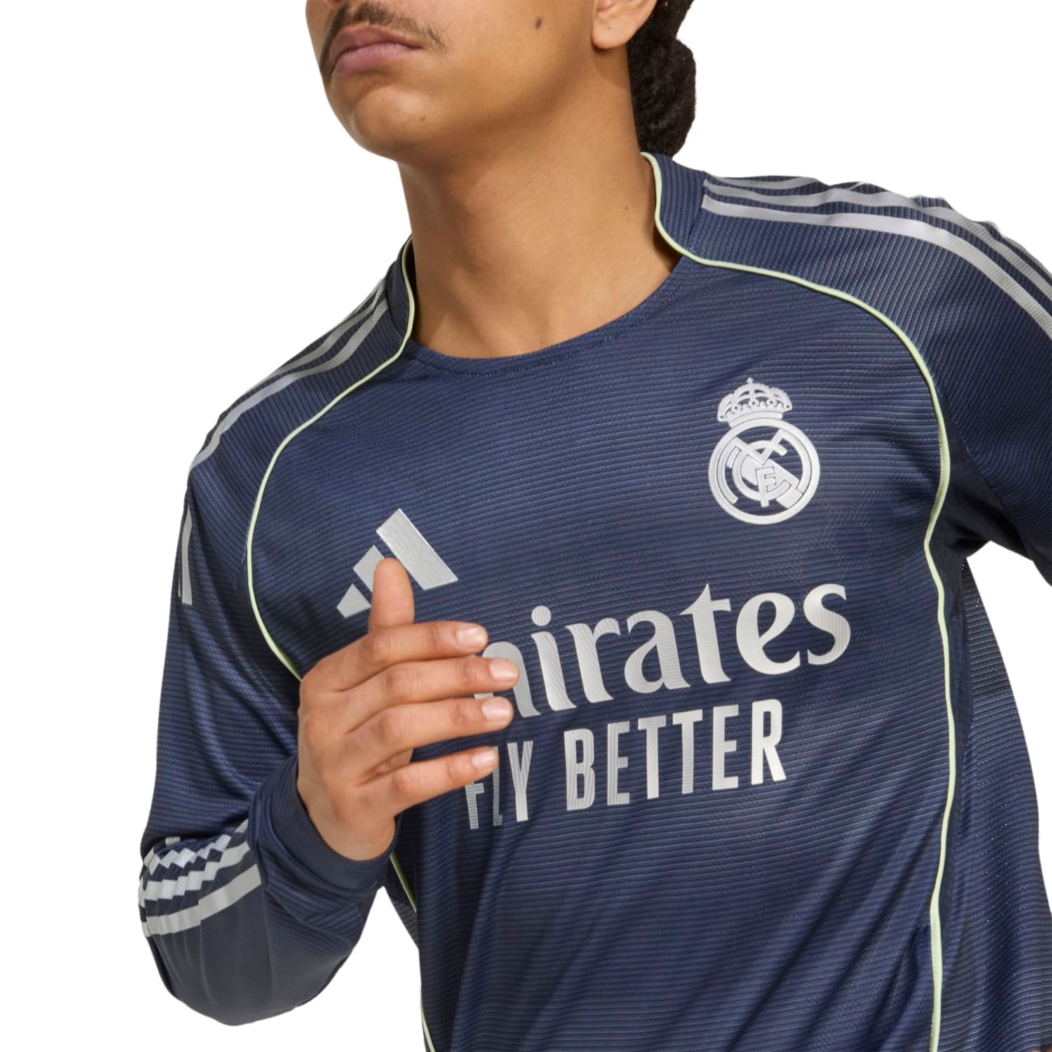 Real Madrid Men's 25/26 Player Away Long Sleeve Jersey - Image 3