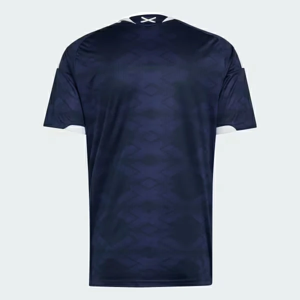 Back view of standard fit Scotland home soccer jersey fan edition.