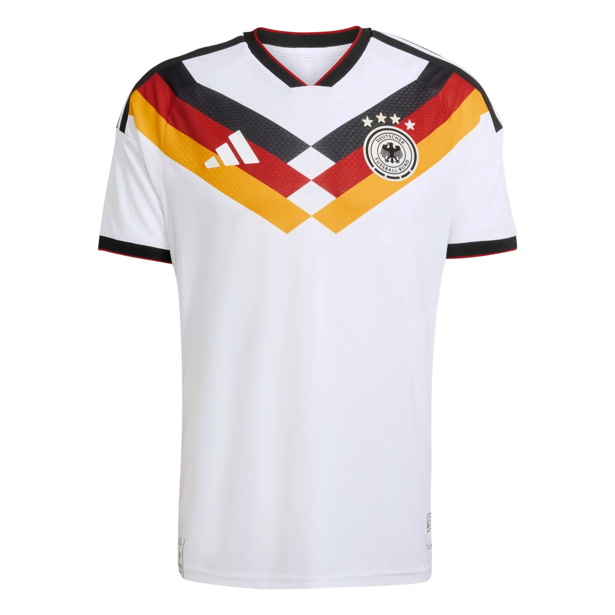 Front view of authentic Germany 2026 World Cup home soccer jersey player version with slim fit design.