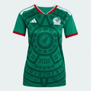 Front view of women's Mexico home football shirt 2026 fan version.