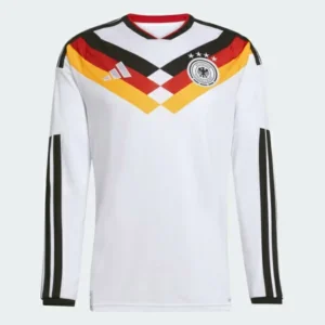 Long sleeve Germany 2026 World Cup home fan soccer jersey front view.