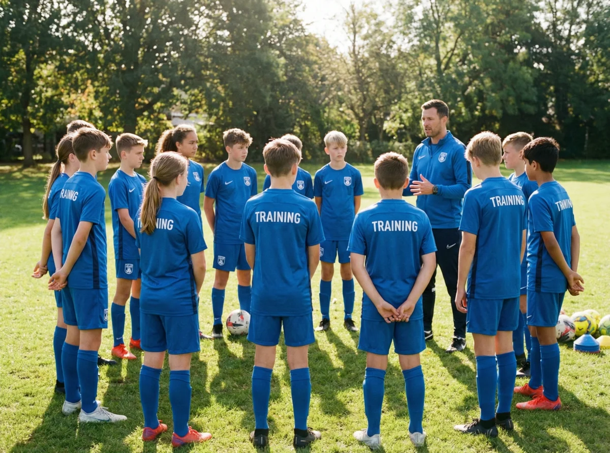 Youth academy soccer training kits bulk order.