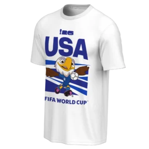 2026 World Cup USA Mascot White T-Shirt - Unisex